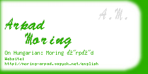 arpad moring business card